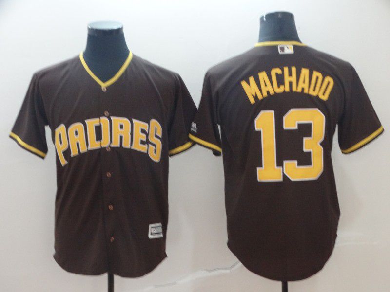 Men San Diego Padres #13 Machado Brown Game MLB Jersey->philadelphia phillies->MLB Jersey
